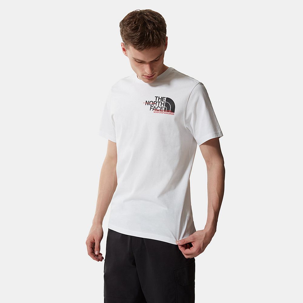 The North Face T-Shirts Mens Australia - The North Face Coordinates White (AEY-641932)